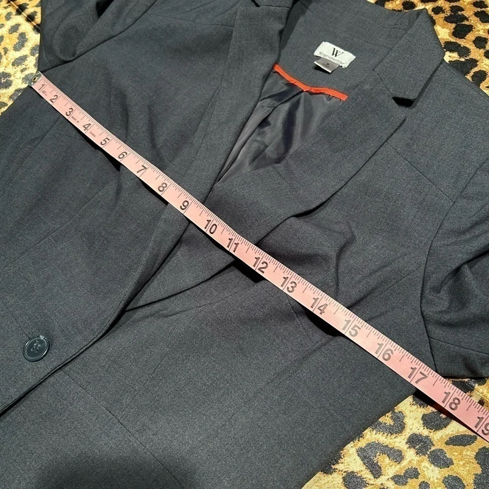 Worthington Gray One Button Center Blazer - Picture 4 of 6